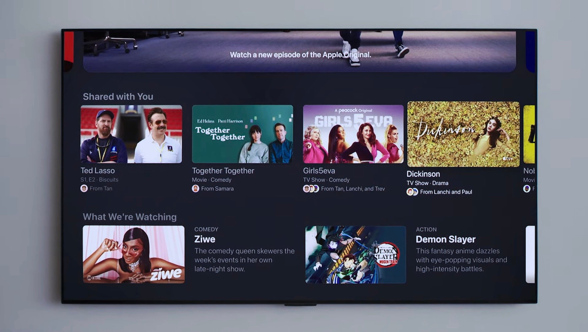 shared with you feature in tvOS 15.