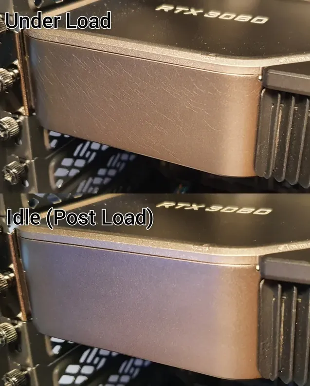 Geeknetic NVIDIA RTX 30 Series Founders Graphics Cards Are Showing Expansion Marks Under Load 1