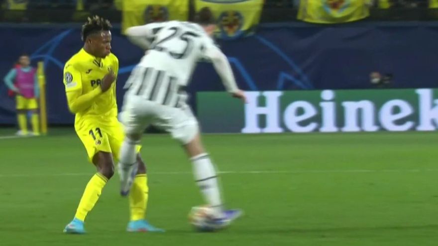 Rabiot’s criminal entry against Chukwueze who did not review the VAR… and ended in tangana