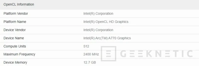 Geeknetic An Intel Arc A770 appears on Geekbench with 512 compute units 1
