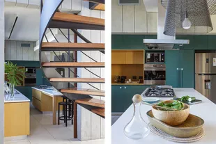 Kitchen furniture (design by Larralde-Spelzini executed by De Otro Tiempo), 'Linear Slim' ceiling light (Griscan).