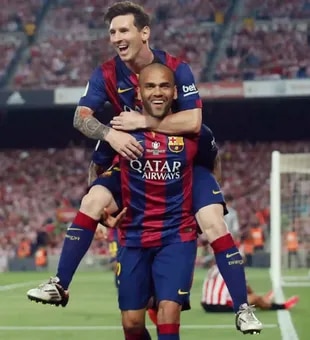 Dani Alves and Messi shared a golden age in Barcelona