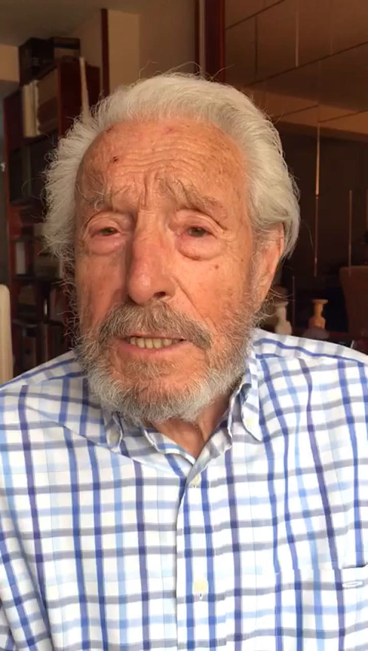 Manolo Zarzo thanked the greetings he received for his 93 birthday